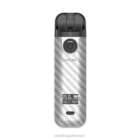 SMOK Vape Prix France - SMOK NOVO 4 trousses fibre de carbone argentée PT2HV236